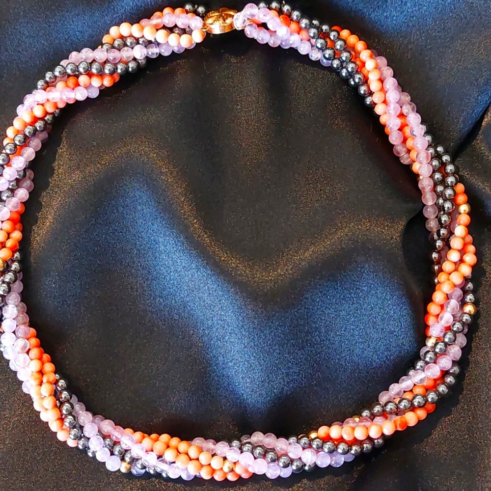 Union Square Six Strand Beaded Choker